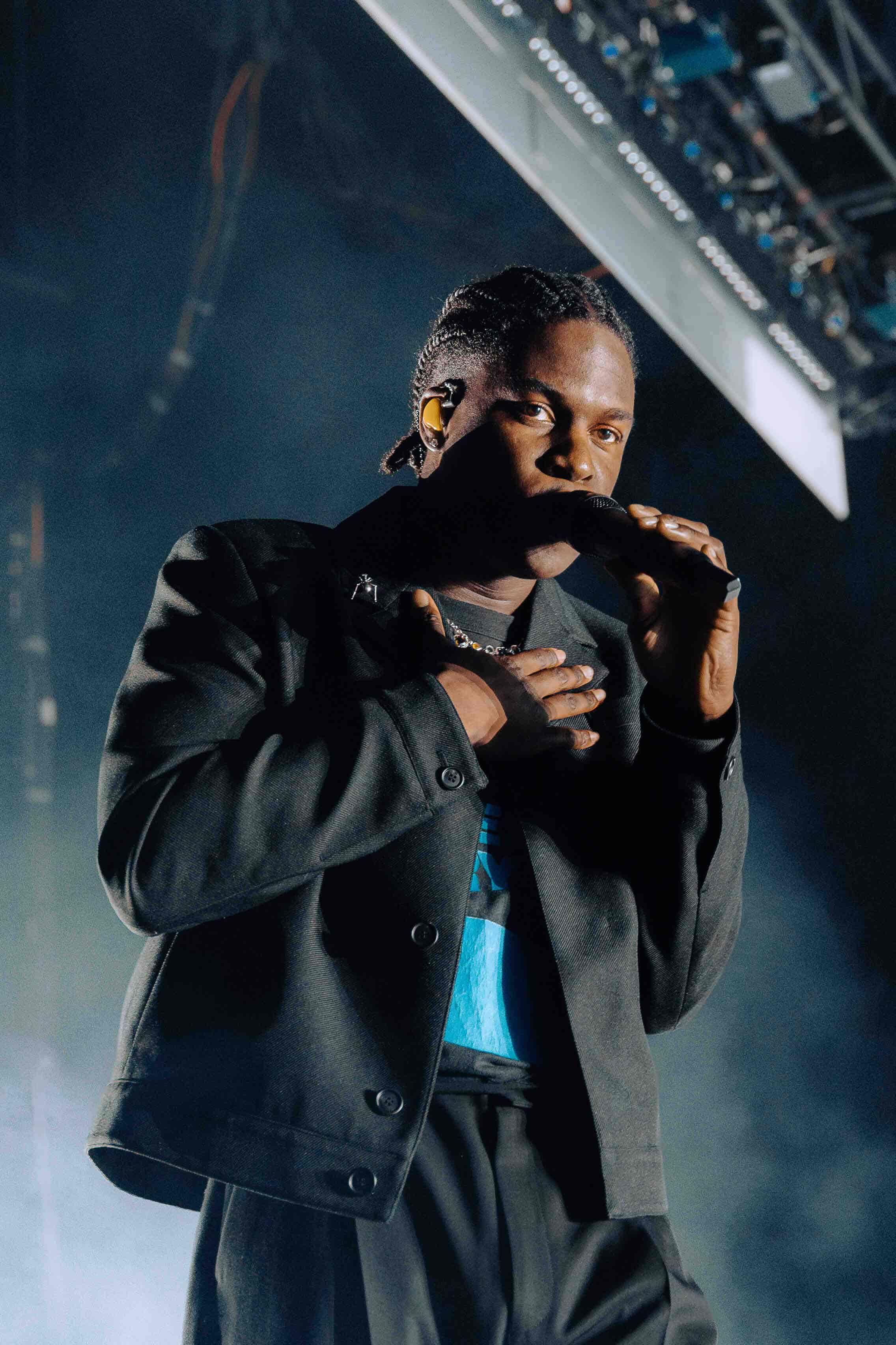 R&B artist Daniel Caesar performing at the Scotiabank Arena in Toronto, Canada